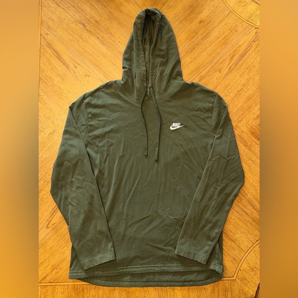 Nike Sportswear Hoodie Men’s Large Green Pullover Casual Lightweight Drawstring